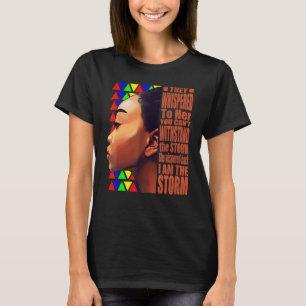 Svart historiens månad Afrikas kvinna Afro Jag är T Shirt