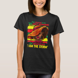 Svart historiens månad Afrikas kvinna Afro Jag är T Shirt