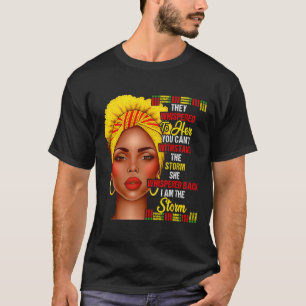 Svart historiens månad Afro Black Women Girls. T Shirt