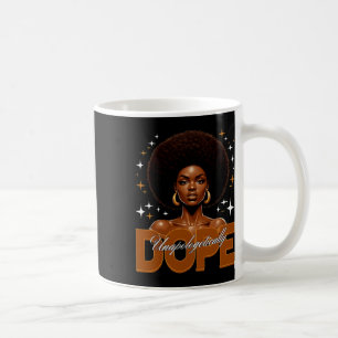 Svart historiet-shirt Obönhörligen drog melanin Kaffemugg
