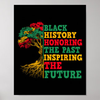 Svart historieträd som hedrar det förflutna inspir poster