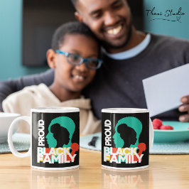 Svart historik för stolt svart familj, månad kaffemugg