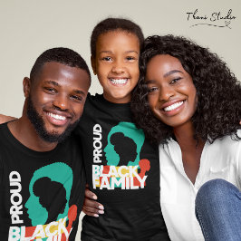 Svart historik för stolt svart familj, månad t shirt