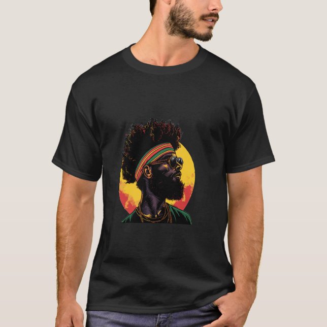 Svart historik Juneteenth Grafik Stolt Afrikansk A T Shirt (Framsida)