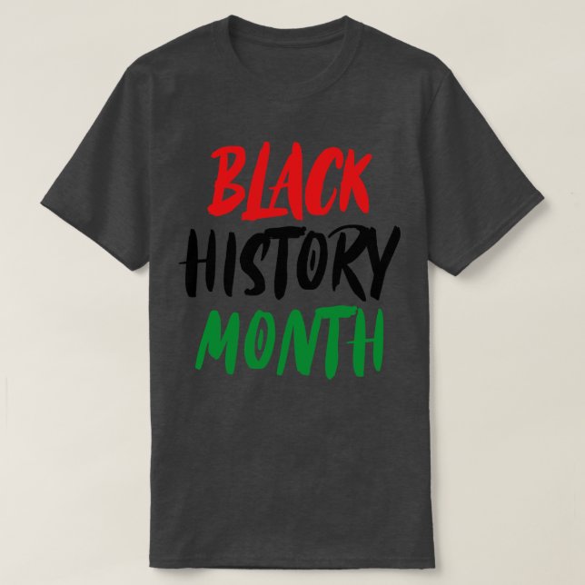 svart historik månad 1 t shirt (Design framsida)
