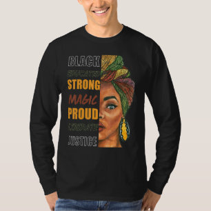 Svart historik Månad 2022 Strong Black Women Melan T Shirt