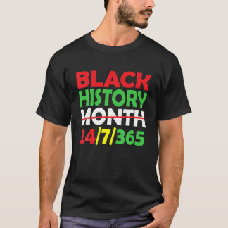 Svart historik Månad 2022 Svart historia 365 Melan T Shirt
