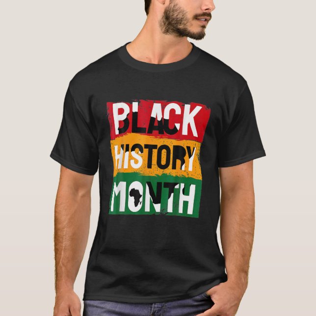 Svart historik Månad 2022 Svart historia 365 Melan T Shirt (Framsida)
