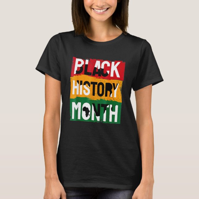 Svart historik Månad 2022 Svart historia 365 Melan T Shirt (Framsida)