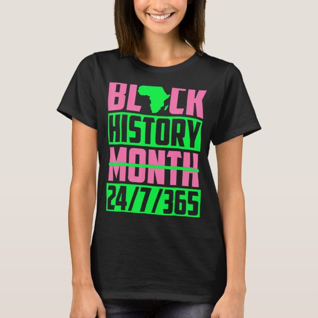 Svart historik Månad 247365 Afrikas Pride Manar Kv T Shirt (Framsida)