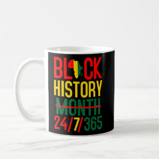 Svart historik Månad 24 7 365 afroafrikanskt Pride Kaffemugg