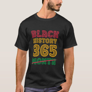 Svart historik Månad 24 7 365 svart manar Långärma T Shirt
