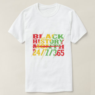 Svart historik Månad 24/7/365, svart Pride, afrik T Shirt