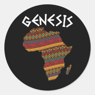 Svart historik, månatlig Genesis Proud Afrika afri Runt Klistermärke