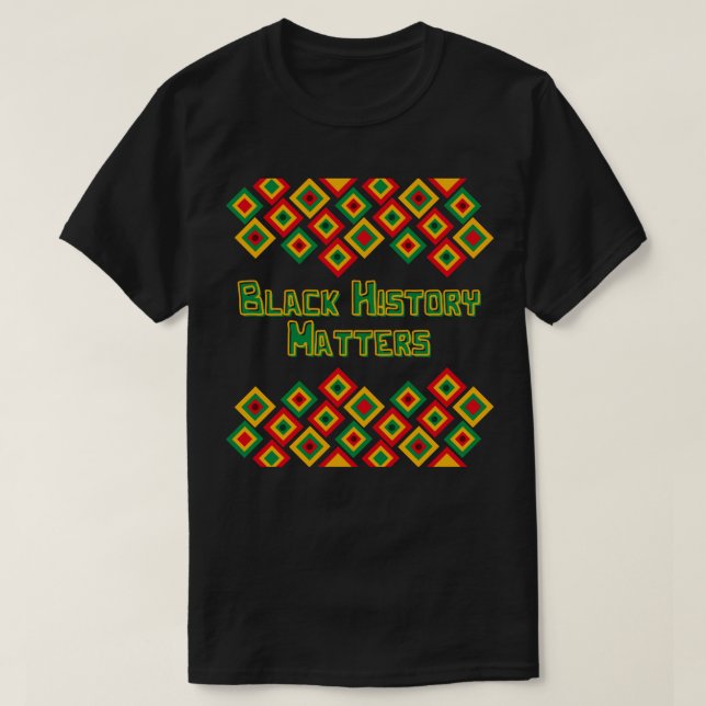Svart historik matchar BHM T-Shirt (Design framsida)