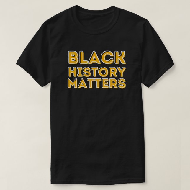 Svart historik matchar BHM T-Shirt (Design framsida)