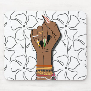 Svart historik Nail Art Musmatta