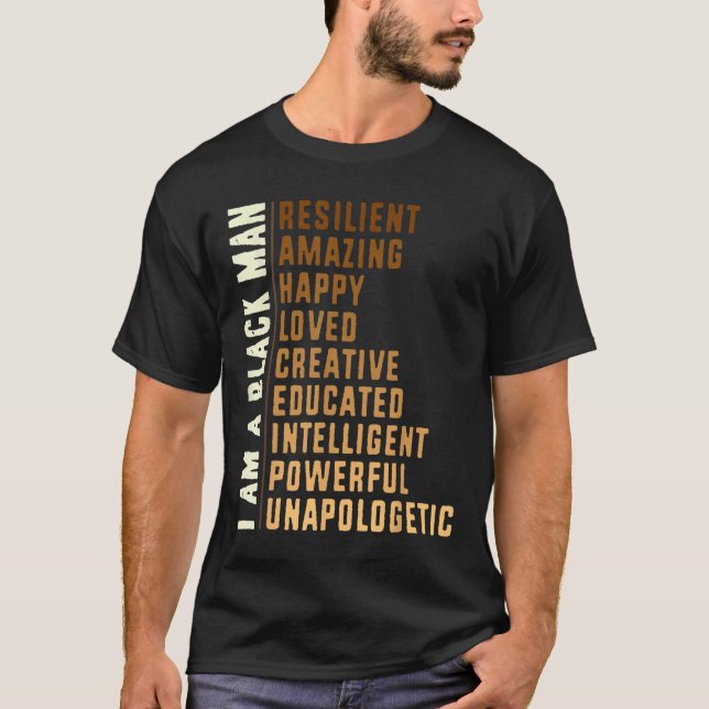 Svart historik som hedrar tidigare inspirerande fr t shirt (Framsida)