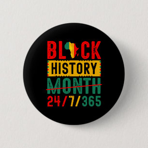 Svart historik T Shirts Black History Månad Levert Knapp