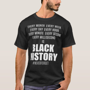Svart historik VARJE MÅNAD VECKA SECONDBLACK H T Shirt