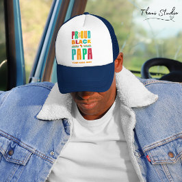 Svart historikfamilj för Proud Black Pappa i månad Keps