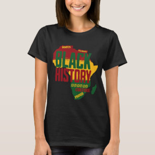 Svart historikhögtidlighållande av rötter Kultur P T Shirt