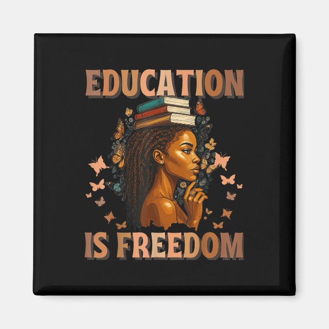 Svart historiklärare Utbildning är Freedom Black H Magnet (Framsidan)