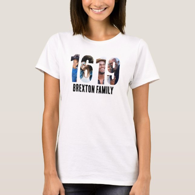 Svart historikmånad 1691 Personlig Foto Ram T Shirt (Framsida)