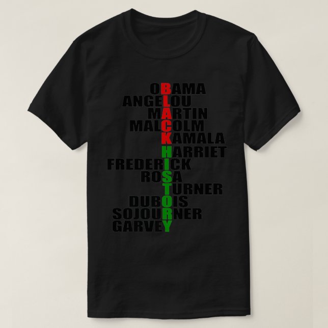 Svart historikmånad 2021 Dream som Leaders Kung T Shirt (Design framsida)