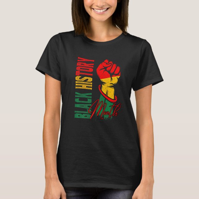 Svart historikmånad 2022 Bhm Melanin African Ameri T Shirt (Framsida)