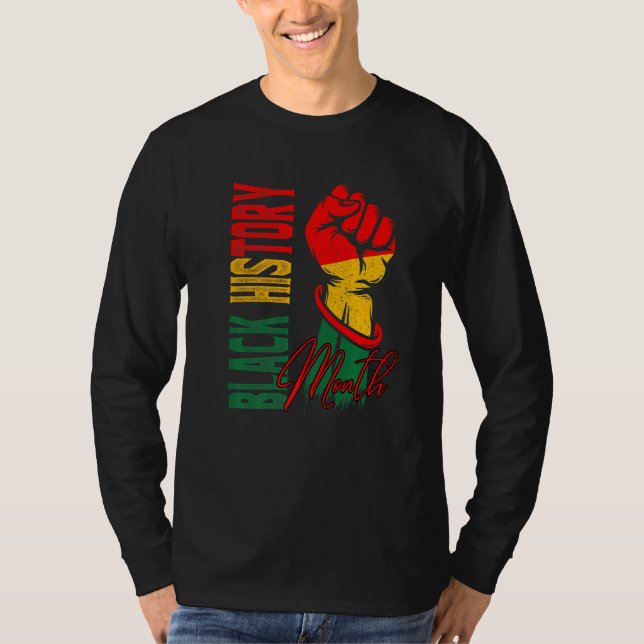 Svart historikmånad 2022 Bhm Melanin African Ameri T Shirt (Framsida)