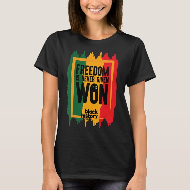 Svart historikmånad 2022, firande av Black Histor T Shirt (Framsida)