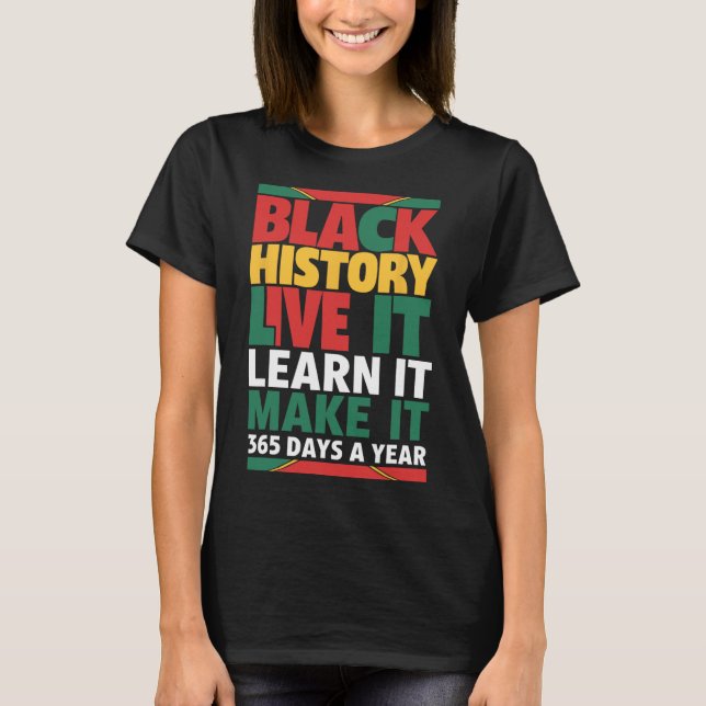 Svart historikmånad 2025: Direktera IT-avdelningen T Shirt (Framsida)