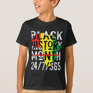 Svart historikmånad 247365 Afrika Karta Melanin 20 T Shirt