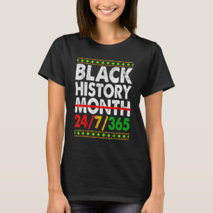 Svart historikmånad 247365 Afrika Karta Melanin 20 T Shirt