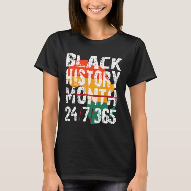 Svart historikmånad 247365 Leverans Afrika För man T Shirt (Framsida)