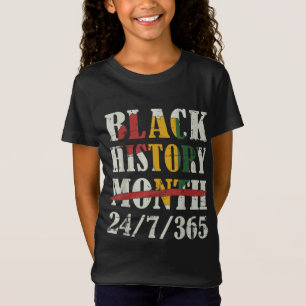 Svart historikmånad 247365 med afrikanskt karta fl t shirt