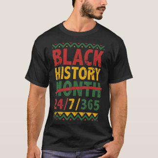 Svart historikmånad 247365 med afrikanskt karta fl t shirt