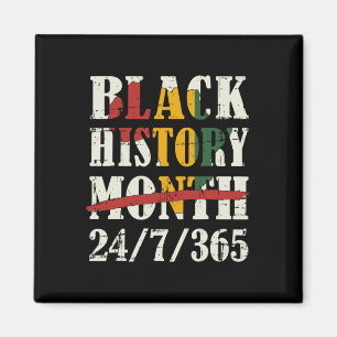 Svart historikmånad 247365 med Afrikas Karta Flagg Magnet