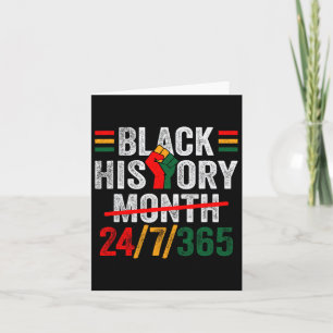 Svart historikmånad 24 7 365 Fist African Manar Wo Kort