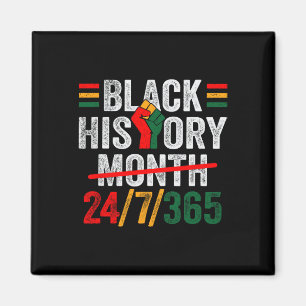 Svart historikmånad 24 7 365 Fist African Manar Wo Magnet