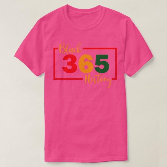 Svart historikmånad 365 dagar per år t shirt (Design framsida)
