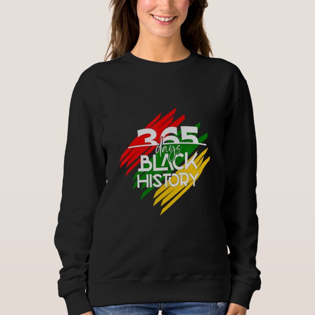 Svart historikmånad 365 dagar t shirt (Framsida)