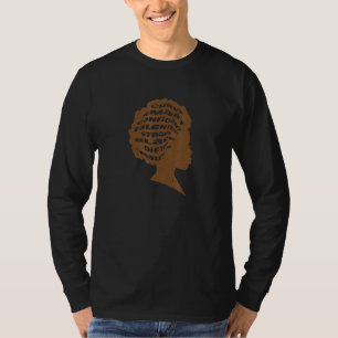 Svart historikmånad Afrika Hair Afro Blm Melanin T Shirt