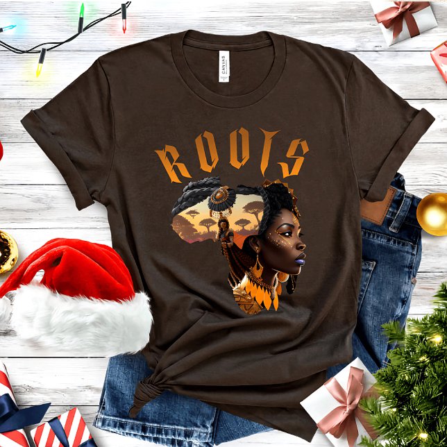 Svart historikmånad - Afrikan Roots T Shirt (Skapare uppladdad)