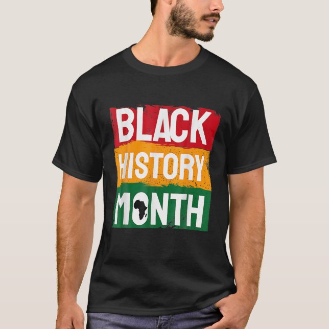 Svart historikmånad. Afrikansk amerikansk Firande T Shirt (Framsida)