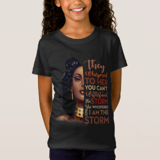 Svart historikmånad - afrikansk kvinna Afro jag är T Shirt