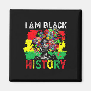 Svart historikmånad Afrikansk kvinna jag är svart Magnet