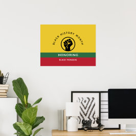 Svart historikmånad Afrikas amerikanska böjda text Poster