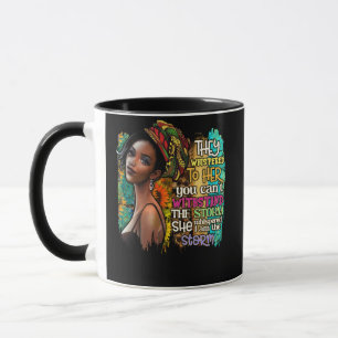 Svart historikmånad Afrikas kvinna Afro Storm Mugg